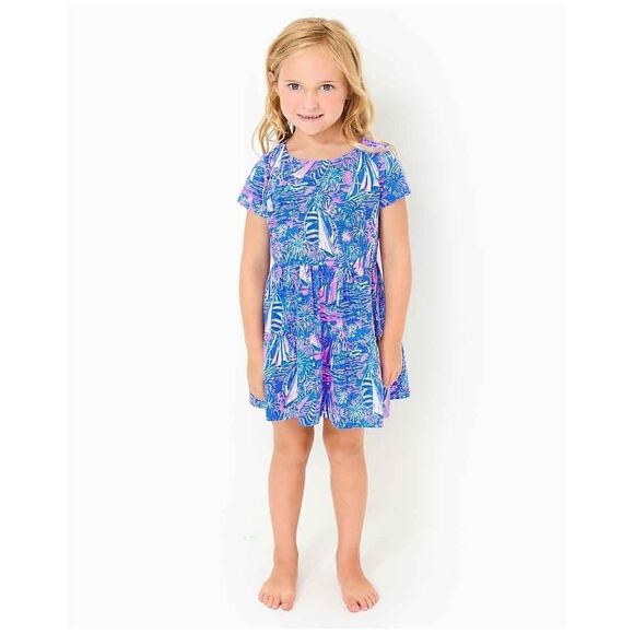 Lilly Pulitzer Girls Mini Geanna Swing Dress Short Sleeve S 4-5 Years NWD 281953 - Picture 1 of 10